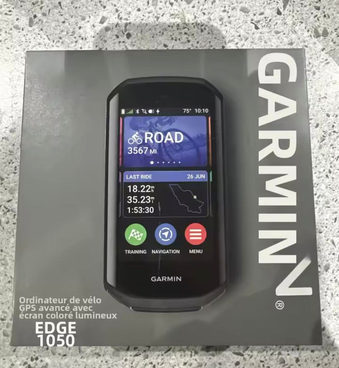 B.E.S.T OFFRE Garmin Edge 1050 ® , Ordinateur de cyclisme haut de gamme, écran tactile couleur vive, haut-parleur intégré, FAV!! !