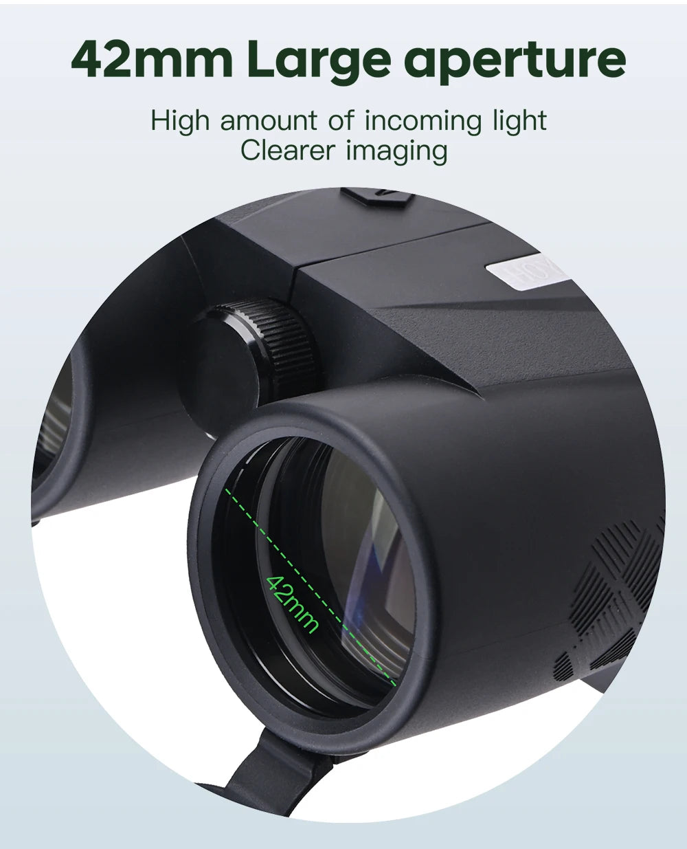 HOYOOTI/10X42 Binocular Laser Rangefinder Telescope, IP65 Waterproof, Magnesium Alloy Body, One-Button Ranging up to 2600 Yards