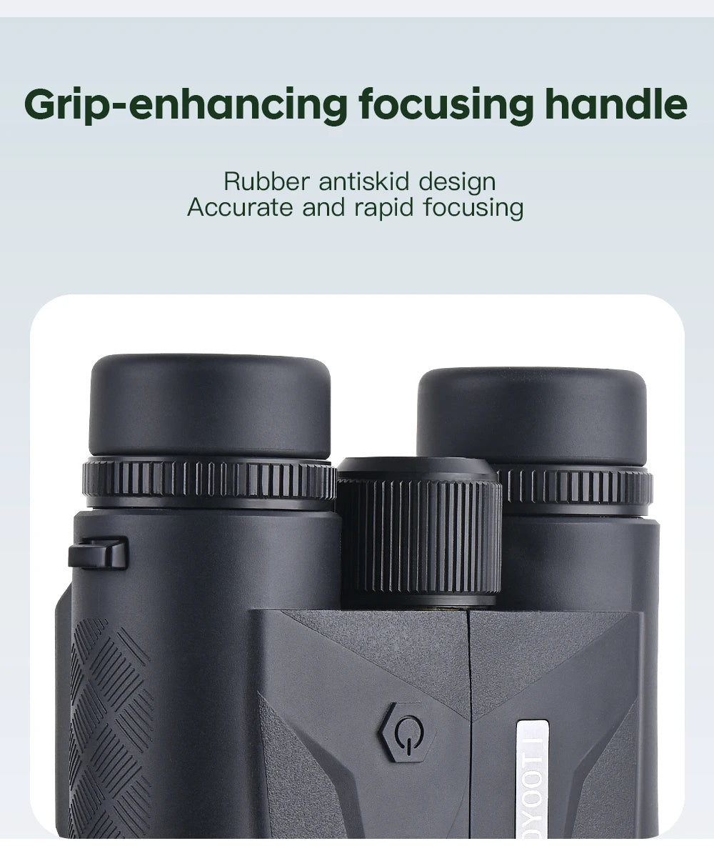 HOYOOTI/10X42 Binocular Laser Rangefinder Telescope, IP65 Waterproof, Magnesium Alloy Body, One-Button Ranging up to 2600 Yards