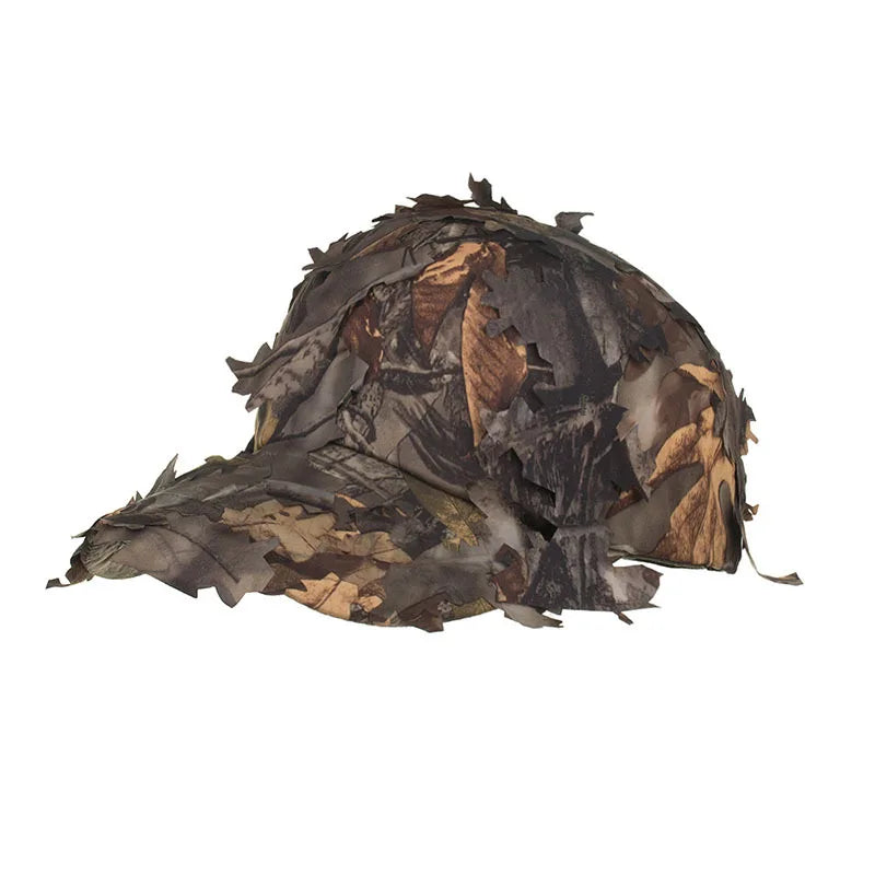Camouflage Boonie Hats for Men 3D Leaves Camo Tactical Cap Ghillie Caps Hunter Sniper Hats for Hunting Fishing Sunshade Hunting