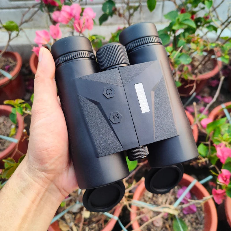 HOYOOTI/10X42 Binocular Laser Rangefinder Telescope, IP65 Waterproof, Magnesium Alloy Body, One-Button Ranging up to 2600 Yards