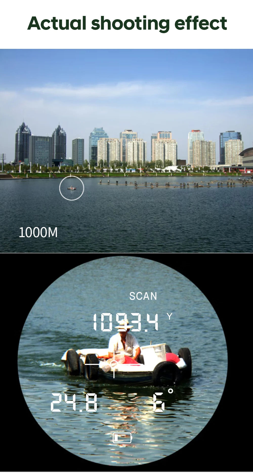 HOYOOTI/10X42 Binocular Laser Rangefinder Telescope, IP65 Waterproof, Magnesium Alloy Body, One-Button Ranging up to 2600 Yards